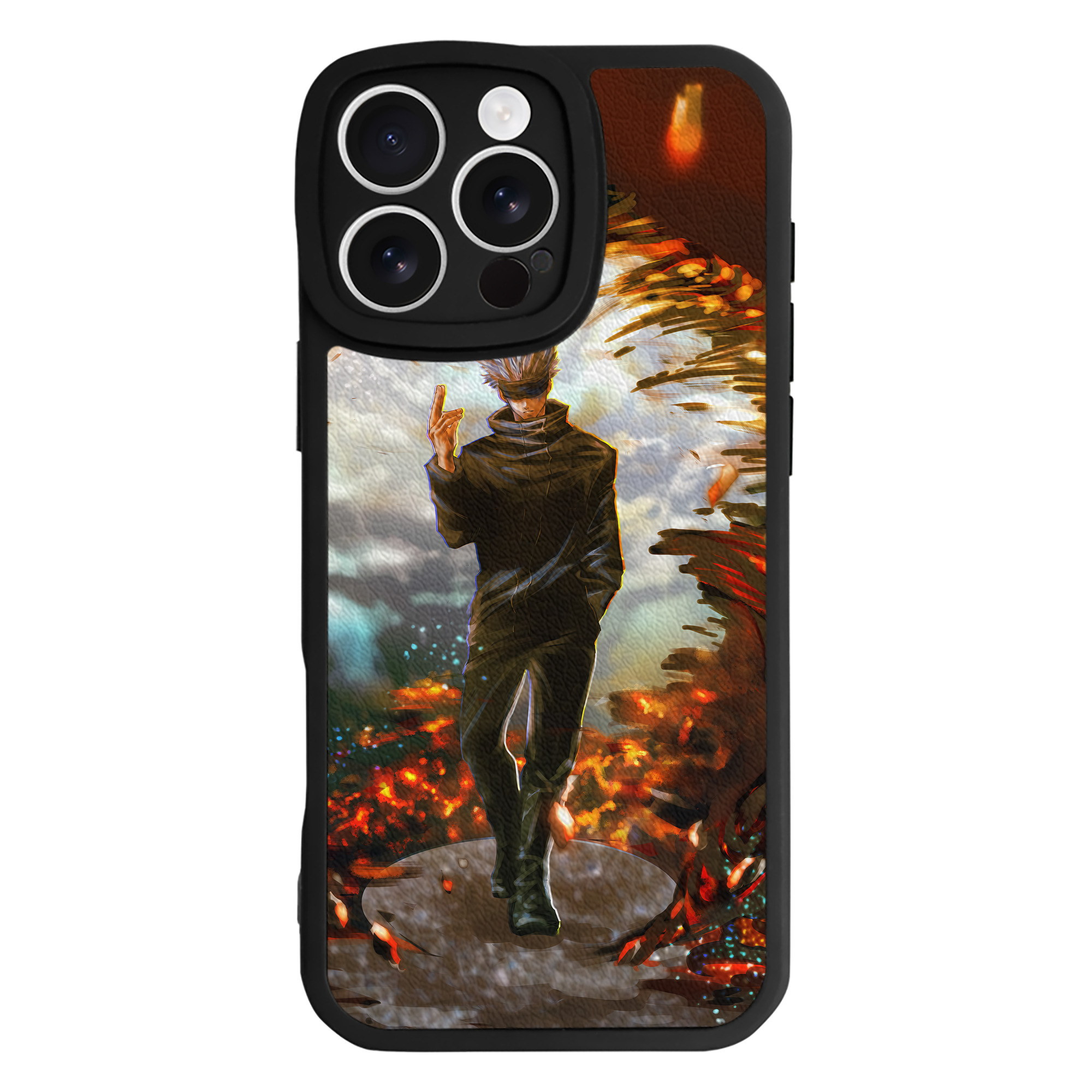 （画像用） 呪術廻戦 Jujutsu Kaisen 【iPhone 16シリーズ対応】シリコンスマホケース（レザー調） 材質：シリコン